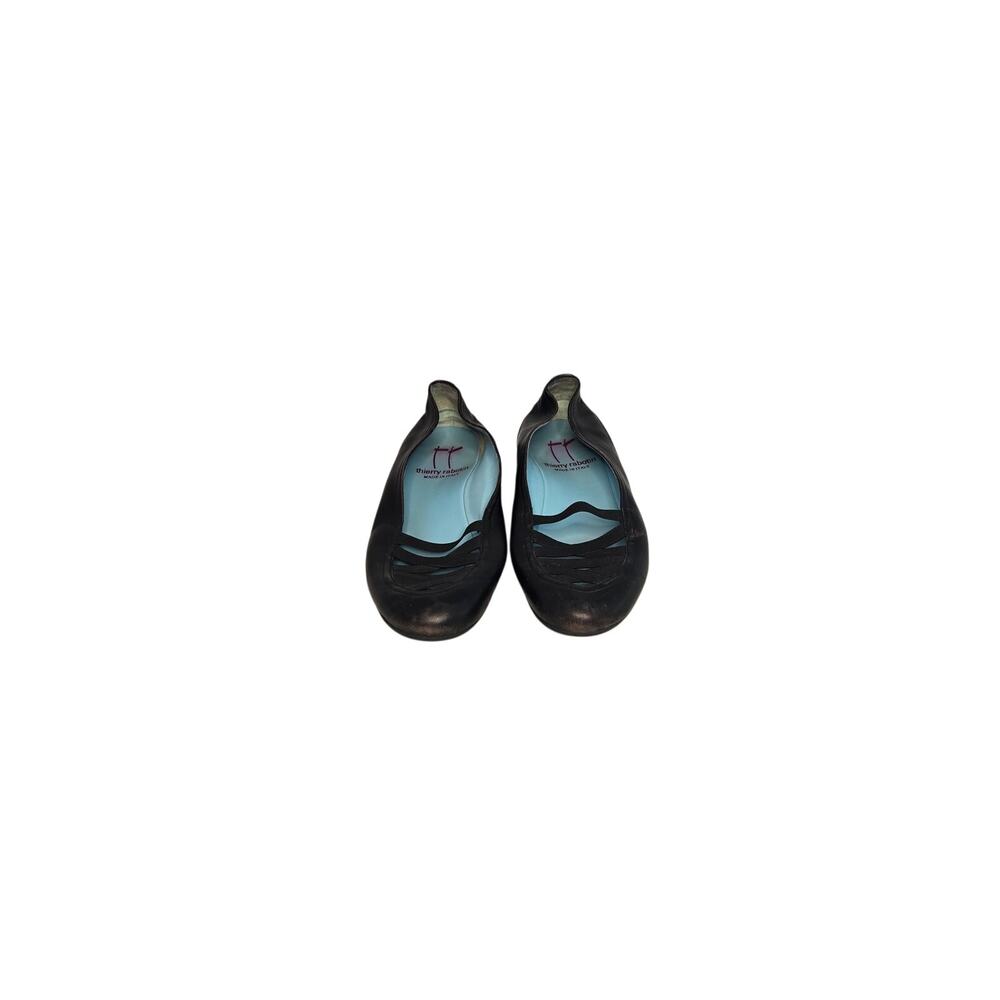 Thierry Rabotin Luxury Black Ballet Italian Leather Flats Preloved | 36.5